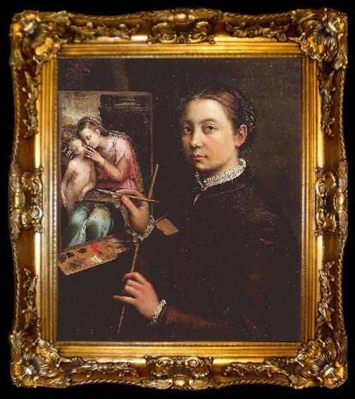 framed  Sofonisba Anguissola Self Portrait, ta009-2